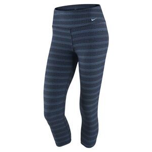 Nike Legend Black Dri-Fit Cotton Tight Capri Zig Dot Leggings. Size Small. EUC!